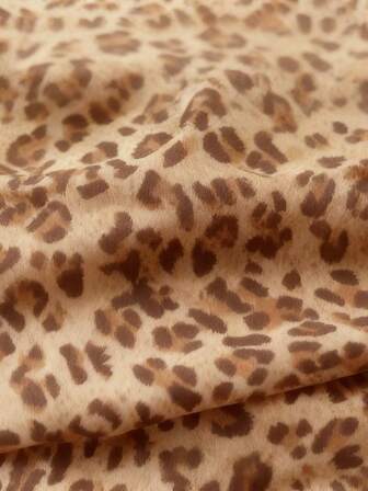 1 pieza de tela de gasa con estampado de leopardo, suave y transpirable, material para hacer camisas, decoración del hogar y manualidades