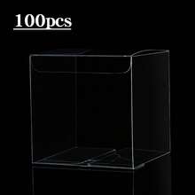 Clear Gift Boxes 2\ X 2\ X 2\ - 100 Pack, Clear PVC Plastic Boxes Transparent PacFKing Box Favor Square Boxes For Than1ks 1giving, Christmas, Wedding, Party, Birthday (2\ X 2\ X 2\, 100 Pack),Clear(2x2x2Inch - 透明(2x2x2吋) - 查看 7