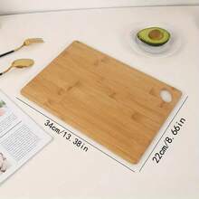 1pc Square Bamboo Cutting Board: Multipurpose Kitchen Cutting Board - Can Be Used As Bread Board, Fruit Board, Vegetable Chopping Board And Prep Board | Durable, Non-Knife Damaging, Easy To Clean | Essential Multifunctional Kitchen Tool For Daily Cooking And Serving