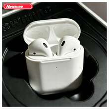 Newmine Bluetooth Headset T2S Super Long Battery Life Real-Time Sound Bluetooth V5.3 Chip No Sense Of Delay Composite Titanium Film Touch Control Universal Apple Android Lghtning Interface White - White - View 3