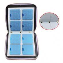 120 Slots Nail Stamping Plate Holder Case Laser Style Rectangular Manicure Nail Art Plate Organizer With Double Zipper Nail Template Case A, Nail Supplies, Makeup, - A - 查看 4