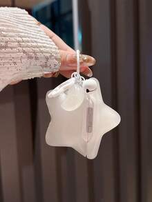 Creative 3D Transparent Glow-In-The-Dark Star Design Silicone Protective Case For AirPods Pro 3rd/4th Generation Bluetooth Wireless Earphones - White - View 7