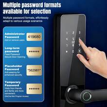 Smart Door Lock, Keyless Entry Smart Lock, Fingerprint Door Lock With Handle, App Control & Mechanical Key Backup, 5-In-1 Entry Front Door Lock Set, Electric Door Knob For Front - Black - View 5