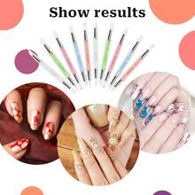 10 Pcs Nail Art Sculpture Pen Dual Tipped Silicone Nail Tools Nail Art Acrylic Pen Silicone Brushes For Resin Nail Art Tools For Design Nail Foil Carving Drawing Effect Shaping Drawing,10pcsstyleB - 10件套B款 - 查看 7