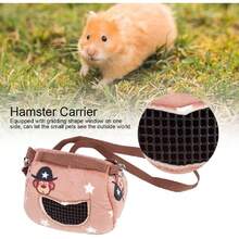 Transportador para Mascotas, Pequeñas de Franela Rosa, Bolso Portátil Transpirable para Hámster, Cobayo y Ardilla, Tamaños M con Ventana de Malla,37423978 - Blanco y Negro - Ver 2