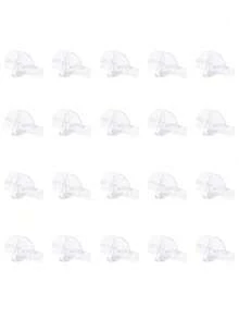 20pcs Eyeglasses Storage Hanging Rack, Transparent Glasses Organizer, Bathroom Bedside Wall Mount Sunglasses Display Holder, Simple No-Drill Eyewear Rack And Accessory Storage - Multicolor - View 12