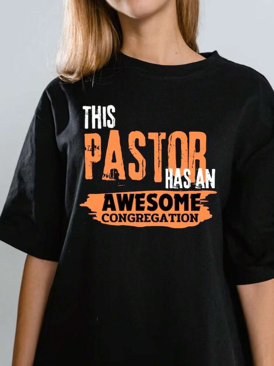 This Pastor Has An Awesome Congregation PNG - Religious Pastor Appreciation PNG - Christian Church SVG - Black - View 1