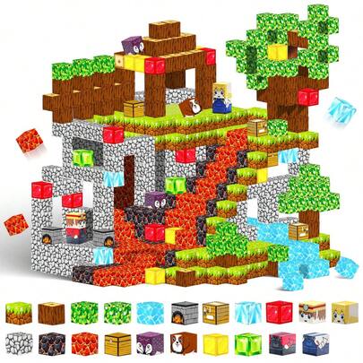 Lava Treasure Magnetic Building Blocks, Adult Collector's Building Blocks, High-End Gift For Birthday And Holidays, Spatial Logic Training Educational Blocks