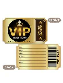 15/30pcs Christmas, Wedding, Birthday Party VIP Invitation Cards, Movie Theme VIP Party Invitations, Halloween Party Invitation Cards, Themed Birthday Party Decorations, Suitable For Gift Packaging, VIP Customer Invitations - Multicolor - View 8