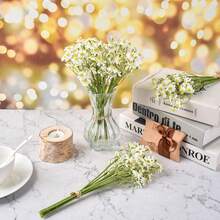 Kleiner künstlicher Gänseblümchen-Strauß, Kamille Gänseblümchen im Ins-Stil, Kunstblumen, Wohnzimmer Dekoration, Tischdekoration Blumenarrangement - Weiß - Übersicht 3