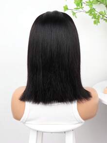 [Straight Bob Wig] 13x4 Transparent Lace Front Wigs 200% Density Straight Hair Wig - Pre-Plucked And Pre-Cutted Natural Looking Wig For Women, No Glue/Adhesive, Easy To Wear - Suitable For All Skins.Glueless Lace Front Short Wig Human Hair 200% Density - Straight Natural Color Hair With Pre-Plucked Baby Hair,No Glue Application For Women,Elegant Black Color Human Hair Wig As Beauty Gifts For Family And Friends. - SNatural - View 11