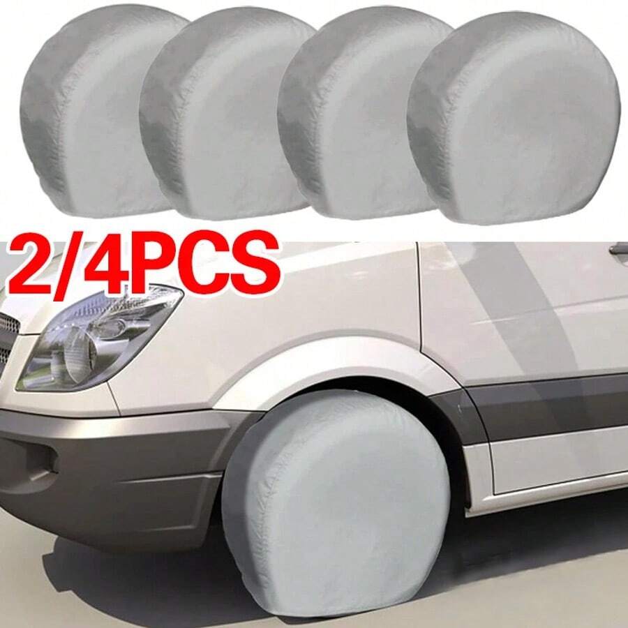 2/4x Heavy Duty Tire Cover RV Wheel Motorhome Wheel Covers Sun Protection 27-29" - 2Pcs - View 1