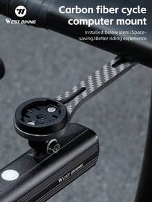 WEST BIKING Bicycle Speedometer Holder Carbon Fiber Ultra Light Rust Proof Speedometer Holder 180° Freely Adjustable Road Bike MTB Speedometer Holder Universal Holder Compatible With GoPro - Multicolor - View 2