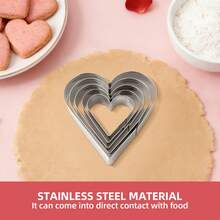 5pcs Heart-Shaped Mold Set, Stainless Steel Clay Molds, Cutters For Easy Shaping