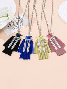 1pc Creative & Fashionable Acrylic Graduation Gown Pendant Necklace, Graduation/Back To School/Teacher's Day Gift, Accessory - Bachelor's Gown - View 2