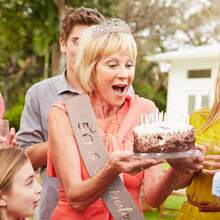 50th Birthday Crown + 50th Birthday Sash + Pearl Brooch Set, Headpiece, 50th Birthday Gift, Decorations For Female Friends, Happy Party Supplies - Multicolor - View 5