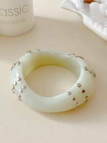 1pc Exaggerated Geometric Rivet Bracelet, Versatile Jewelry Accessory For Daily Wear, Party, Vacation, Boho Style - Geometric Metal Bracelet - View 9