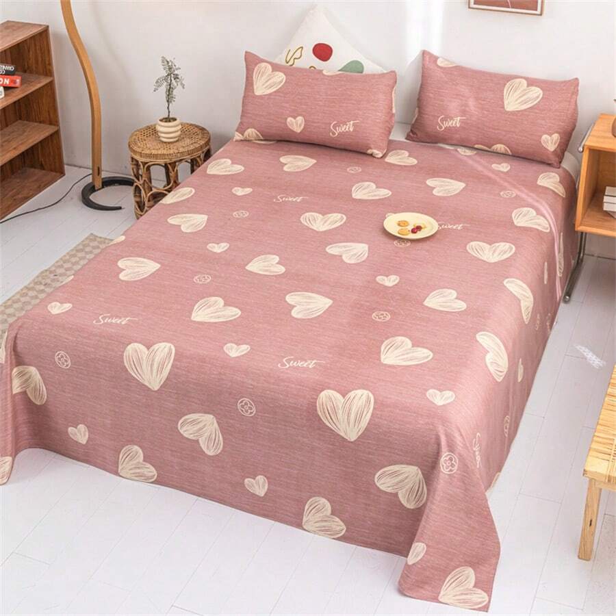 3 pièces Ensemble de draps-housses, Literie, Ensemble de draps de lit de couleur unie, Convient pour Halloween, Noël, Décoration pour toutes les saisons, Literie douce et confortable, Ensemble de couverture de lit hypoallergénique, Applicable pour les lits simples, doubles, queen, king et california king. Comprend 1 drap-housse et 1/2 taie d'oreiller, Lavable en machine - Multicolore - Voir 1