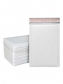 20pcs/Pack Bubble Mailers Envelopes Self-Adhesive Bags, Anti-Slip, Scratch-Resistant, Waterproof, Suitable For Shipping And Item Protection - White - View 1