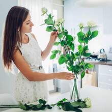 SUREAM 3 Packs Cylinder Vases For Centerpieces, 7.8/9.8/11.8 Inch Tall Clear Cylinder Candle Holder For Weeding, Non-Breakable Flower Vase For Dinner Table Party Living Room Office Bedroom Decor - 7.8/9.8/11.8inchH - View 6