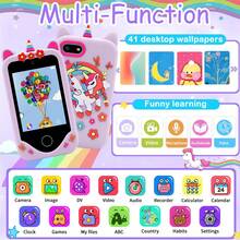 2.8英寸触摸屏益智玩具手机，内置游戏、音乐和故事，是送给3-12岁男孩女孩的理想礼物 - 彩色 - 查看 6