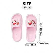 Miniso Sanrio Hello Kitty 女款室內浴室拖鞋 (尺寸 35-36) - 舒適柔軟材質，精緻卡通徽章細節，防水設計，適用於浴室/臥室 (1雙) - 粉色 - 查看 9