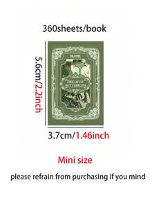 360入組小型厚材質復古收藏系列植物和花卉設計撕紙手帳裝飾紙品，適用於照片框和DIY項目 - 彩色 - 查看 3