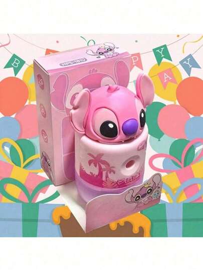 1pc Random Color Disney Brand Pencil Sharpener, Versatile & Diverse Large Diameter Fully Automatic Pencil Sharpener, Student Labor-Saving Rotary Pencil Sharpener