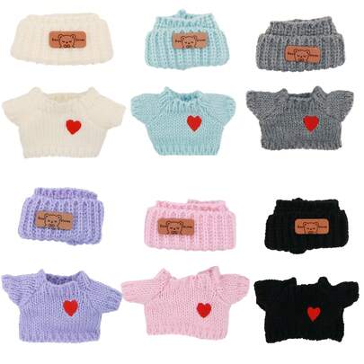 17厘米毛绒娃娃吊坠，配两件套服装（帽子和上衣），可爱多彩，百搭（不含娃娃）