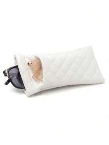 MIYIN 1 Piece Soft PU Double Glasses Case Pouch Holder Organizer Storage For Daily- Portable Squeeze Top Leather Glasses Case Minimalist Solid Color Argyle Anti-Scratch Glasses Storage Bag Eyewear Accessories, Reading Glasses, Myopia Glasses, Astigmatism Glasses Storage Bag For Men And Women Back To School School Bag Travel Essentials Travel Organizer For Beach Summer Vacation Travel Accessories Travel Bag Vacation Holiday School Stuff Women - Nhiều màu - Xem 7