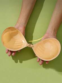 2/1pc Adhesive 3cm Thick Push Up Bra, Backless Strapless Invisible Bra, Reusable Bust Enhancer - Multicolor - View 4