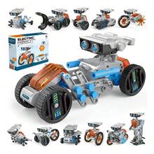 TendenciaKit De Juguete Educativo Ciencia Robot Solar Para Niños12en1Calidad premium - Gris - Ver 11