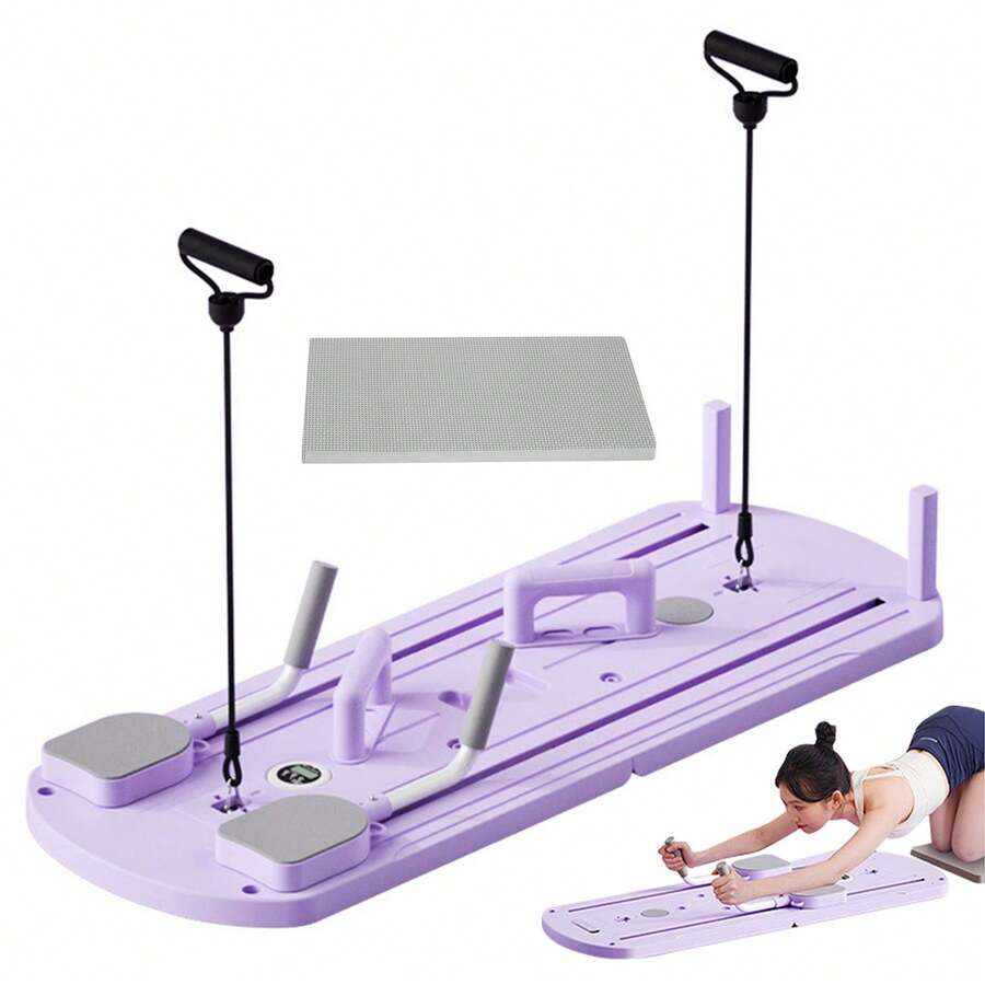 Tabla Abdominal Plank Trainer Rodillo Multifuncional Lavanda - Lila Púrpura - Ver 1