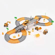 TendenciaPista Carro Juguete Niños Ingenierí Auto 190pcs 4 Coches AmarilloCalidad premium - Amarillo - Ver 9