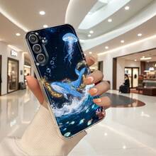 Funda de teléfono Nebulosa de Ballena y Delfín Compatible con Samsung Galaxy A02 A03S A04 A05S A06 A13 A14 A15 A16 5G A21S A22 A23 A24 A25 A32 A34 A35 A50 A52 A53 A54 A55 A73 S21 Ultra S22 Plus S23+ S24 FE S25 Funda de Teléfono Transparente de Caricatura a Prueba de Golpes Cobertura Completa TPU Funda Protectora Simple de Moda a Prueba de Golpes Carcasa Suave Personalizada Regalo Creativo para Ti o Amigos - Multicolor - Ver 6