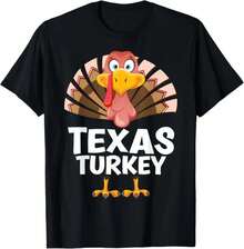 Camiseta de pijama a juego de pavo de Texas de Acción de Gracias - Blanco - Ver 1