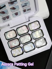 AiFer 9 Colors Aurora Nail Polish, High Saturation Semi-Solid Gel Nail Polish, Suitable For Nail Salons - 彩色 - 查看 4