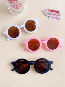 3pcs/Set Cute & Fashionable Round Glasses For Kids, Card Display Only, Shipping Not Included - Multicolor - View 5