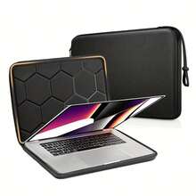 Waterproof Hard Shell Laptop Case Sleeve Bag Compatible With 13-Inch Air M3/M2/M1 2024, 14-Inch Pro M4/M3/M2/M1 A2918 A2992 A2779 A2442, 15.3-Inch Air M4/M3/M2 2025 2024, 16.2-Inch Pro M4/M3/M2/M1 Pro/Max A2991 A2780 A2485 A2141, Surface Laptop, HP (Black) - Black - View 5