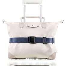 Cinturón de Viaje para Equipaje, Correa Magnética de Liberación Rápida para Maletas, Añade Comodidad a Las Bolsas de Mano, Ligero, Estiloso y Fácil, Accesorio Ideal para Viajar,37337971 - Blanco y Negro - Ver 1