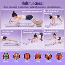 Tabla Abdominal Plank Trainer Rodillo Multifuncional Lavanda - Lila Púrpura - Ver 5