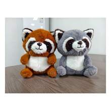 TendenciaPeluche De Pedro Pedro Mapache Gris Kawaii Juguete Suave 2pc Marrón/gris OscuroCalidad premium - Marrón/Gris oscuro - Ver 5