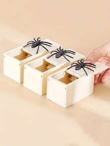 1-3 Surprise Gift Boxes,Wooden Spider Prank Box - Handmade Prank Box,Perfect Halloween Prank Gift Box,Adult-Sized Wooden Pr Box,Birthday Prank Gift Box For Friends,Adds Atmosphere To Parties Or Daily Gatherings,Double Prank Surprise Fun Gift Box. - Multicolor - View 13