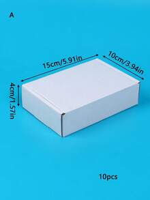 10pcs/Set Corrugated Paper Gift Boxes, Postal Shipping Boxes, Express Packaging Boxes, Packaging Materials, Airplane Boxes, Gift Boxes, Corrugated Cardboard Boxes, Delivery Boxes, Packaging Boxes, Suitable For Christmas, Valentine's Day - White - View 3