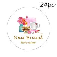 Custom Logo Stickers For Baking & Cake Shops ,Personalize Store Name Sticker Candy Bag Sticker ,Custom Logo Bakery Labels , Personalized Decorative Labels,Handmade Bread Baking Stickers Seal Label-24pcs - Multicolor - View 31