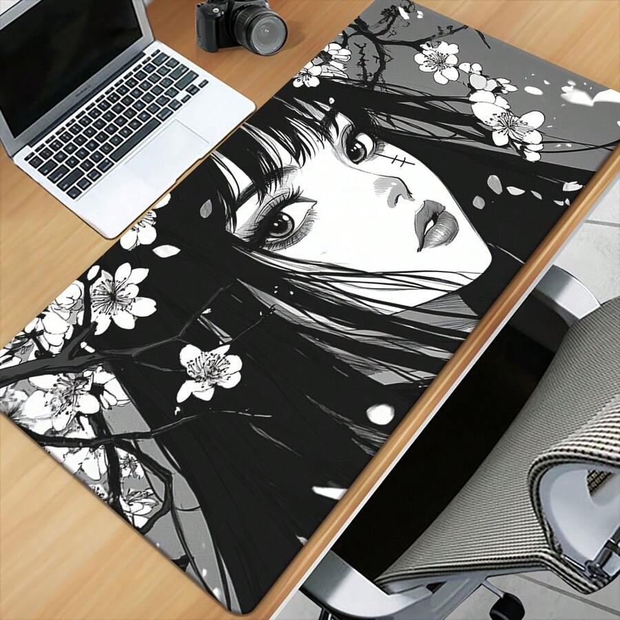 1pc Anime Girl Pattern High-Definition Printed Desk Mat, Multi-Functional XXL Mouse Pad, Keyboard Gaming Mouse Pad, Office Computer Gamer Desktop Mat. A Gift For Family And Friends. - Multicolor - View 1