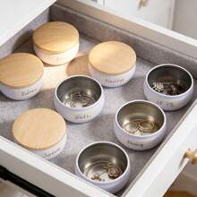 52件套蜡烛制作套装 - 8个白色陶瓷罐配木盖 + 44个配件 | DIY香薰蜡烛及收纳 | 斋月/情人节/新年礼物，送给家人和朋友 - 彩色 - 查看 7