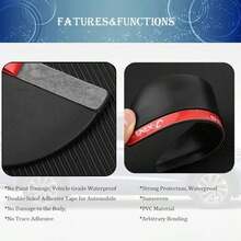Car Rearview Rain Eyebrow Shield,Car Mirror Rain Protector,Mirror Visor Guard For Truck And SUV(Carbon Fiber,2Pack) - Solid Black-2PC - View 4