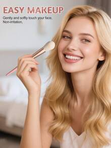 BS-MALL 15/20支粉色化妆刷套装，高品质柔软刷毛，适用于散粉、修容、腮红、粉底、眼影、鼻影等。 - 粉色 - 查看 5