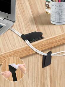 10pcs Cable Management Organizer Boxes, Multipurpose Desktop Cable Clips, Reusable Cable Ties, Suitable For Electricians, Computer Cables, Back To School Essential - one-size - View 6